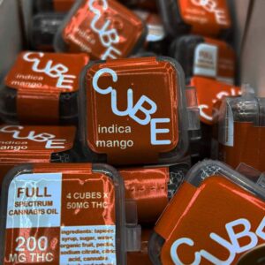 cubes edibles indica mango 200mg thc gummies