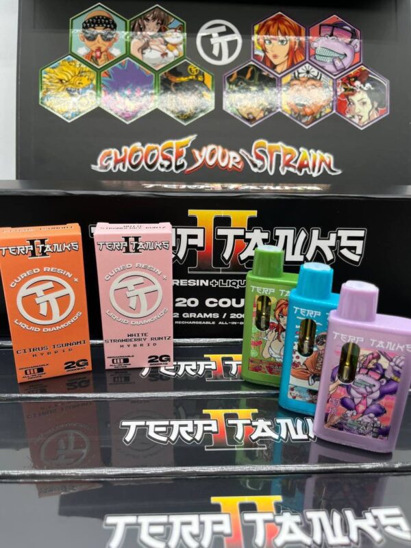 terp tanks 2g disposables packaging and flavors