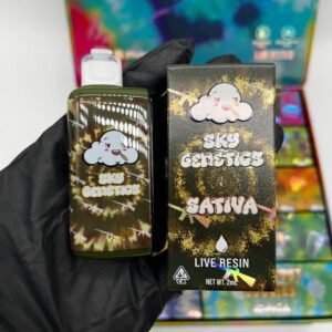sky genetics 2g disposable cannabis vape with screen