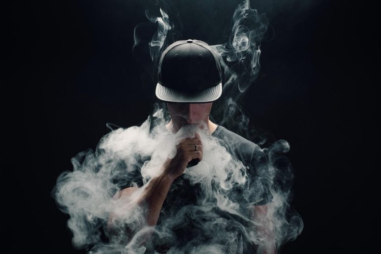 a man vaping
